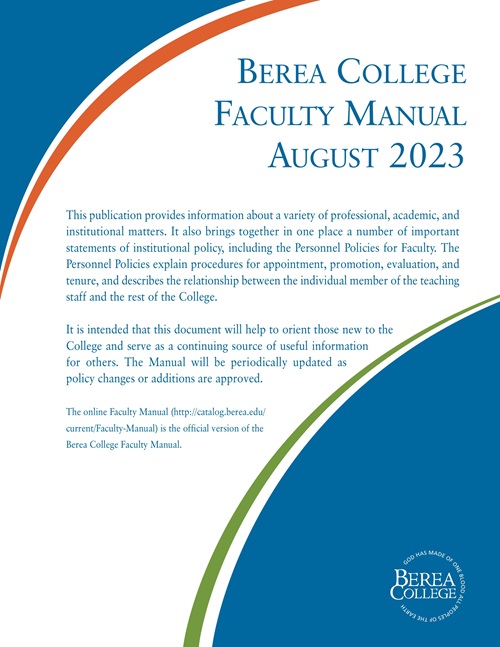 Faculty Manual Cover